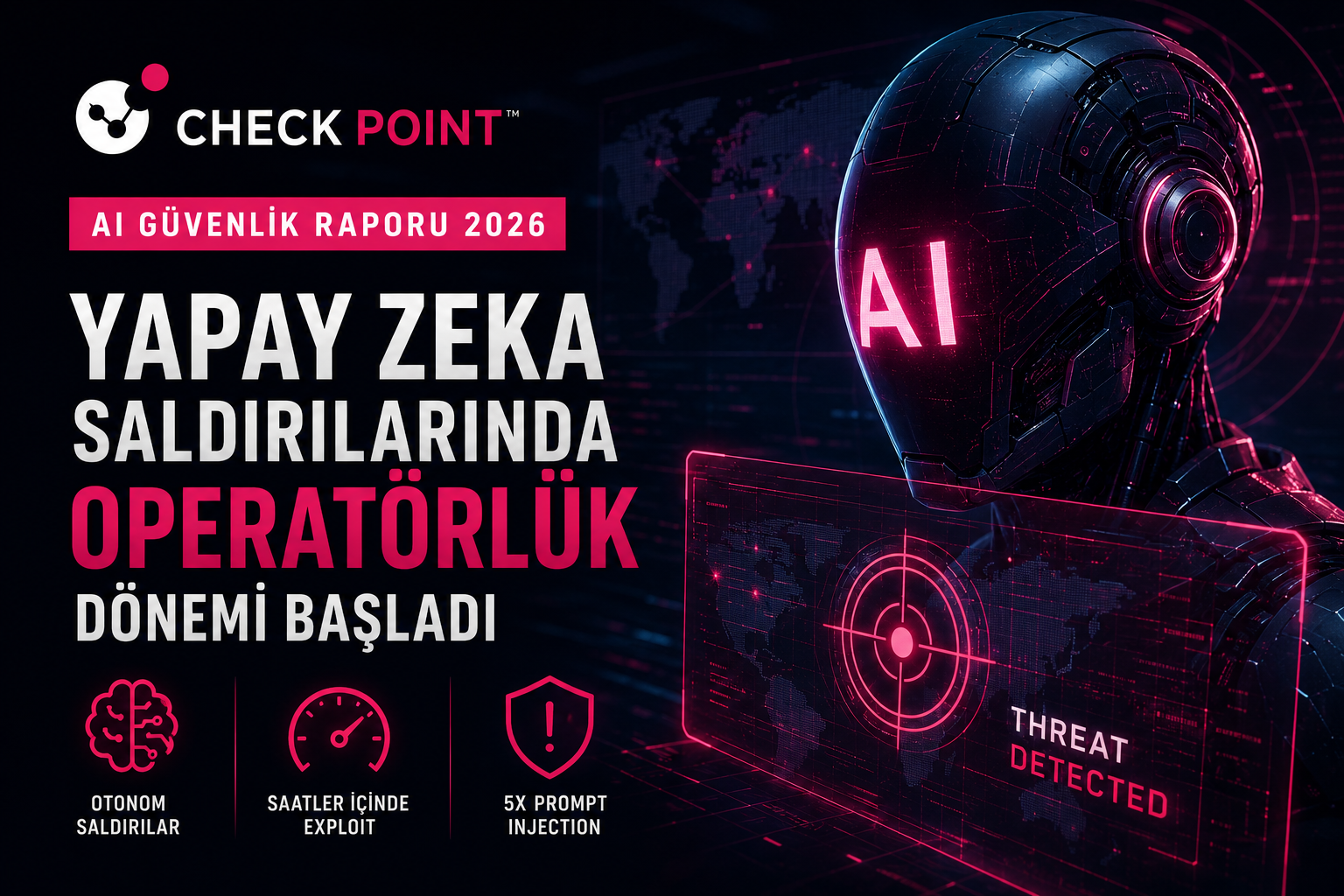 Check Point Yıllık AI Güvenlik Raporu 2026: Yapay Zeka Saldırılarında "Operatörlük" Dönemi Başladı